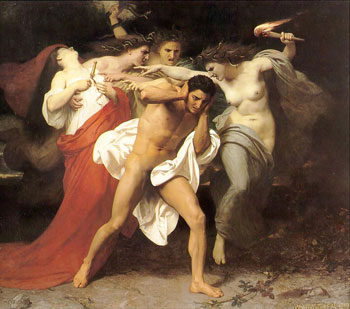 1862 William-Adolphe Bouguereau - The Remorse of Orestes or Orestes Pursued by the Furies