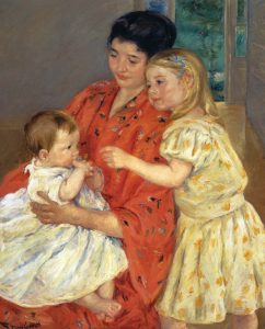 Mother, Sara, and the Baby by Mary Cassatt