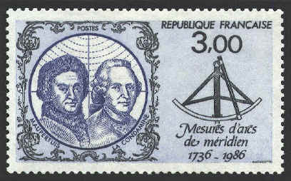 Meridian stamp 1736-1986