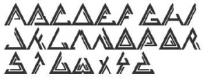 Remi Mortimer triangle font