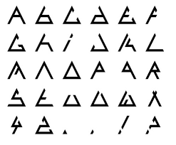 triangle font Bauhaus