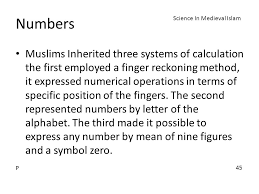 Muslim caculation systems