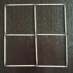 4 squares with 12-toothpicks