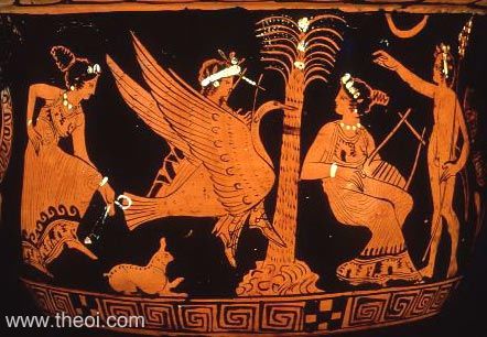 Apollo, Marsyas and the Muses | Athenian red-figure bell krater C4th B.C. | British Museum, London