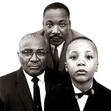 Martin Luther King Jr. with father and son