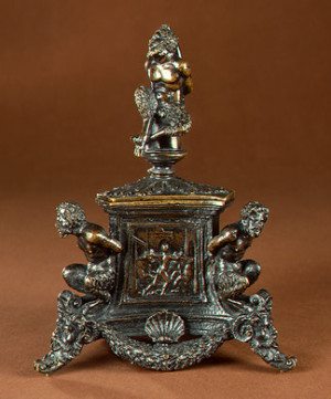 Inkstand with Bound Satyrs and Three Labors of Hercules,
c. 1530-1540 