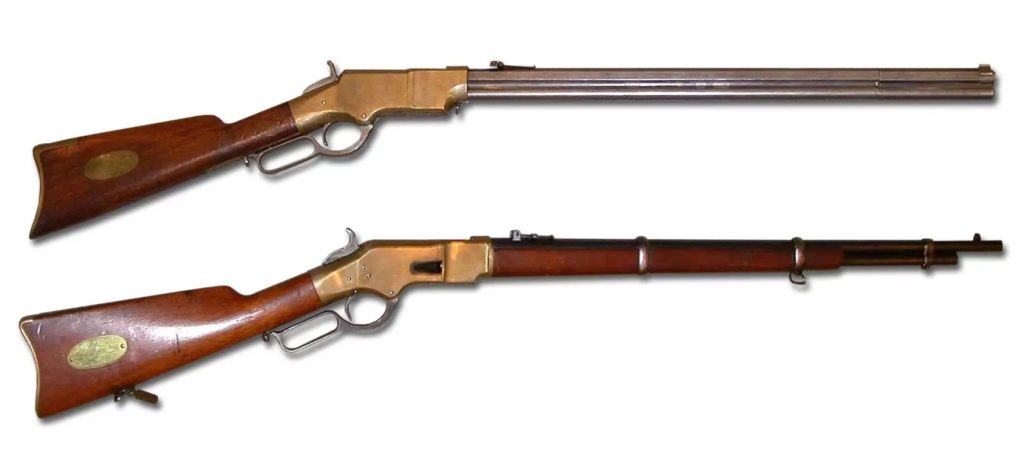 Sharps 1874, Winchester 1866 Yellow Boy Lever-Action Rifle, COLT 1851 (Cartridge Conversion)