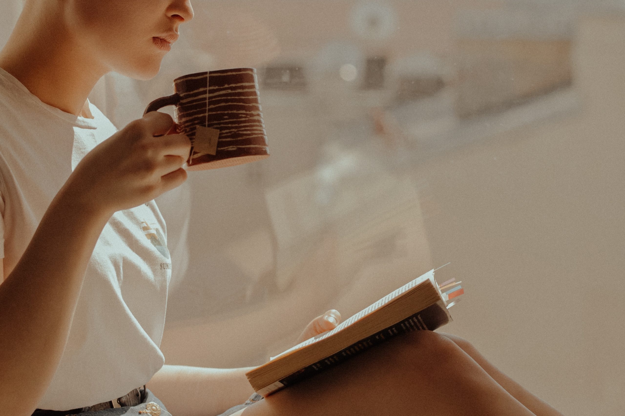 woman drinking tea