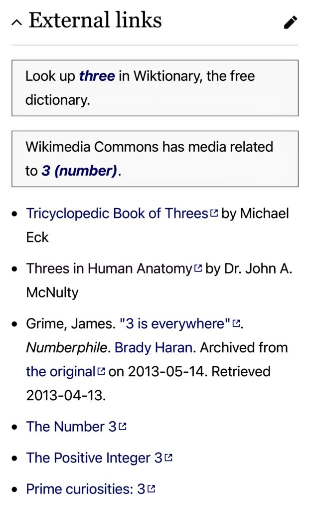 Wikipedia External links