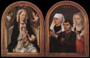 Diptych with the Virgin and Child and Three Donors sm  