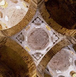 Interior View of the Three Central Domes of Cappella di San Cataldo   