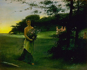 Juno and the Three Graces by Davies, Arthur Bowen (1862-1928)   