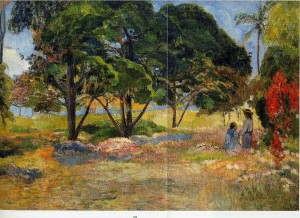 Landscape with Three Trees - (Paul Gauguin - 1892) 