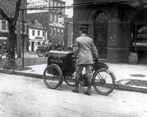 three wheeled mail collection sm 
